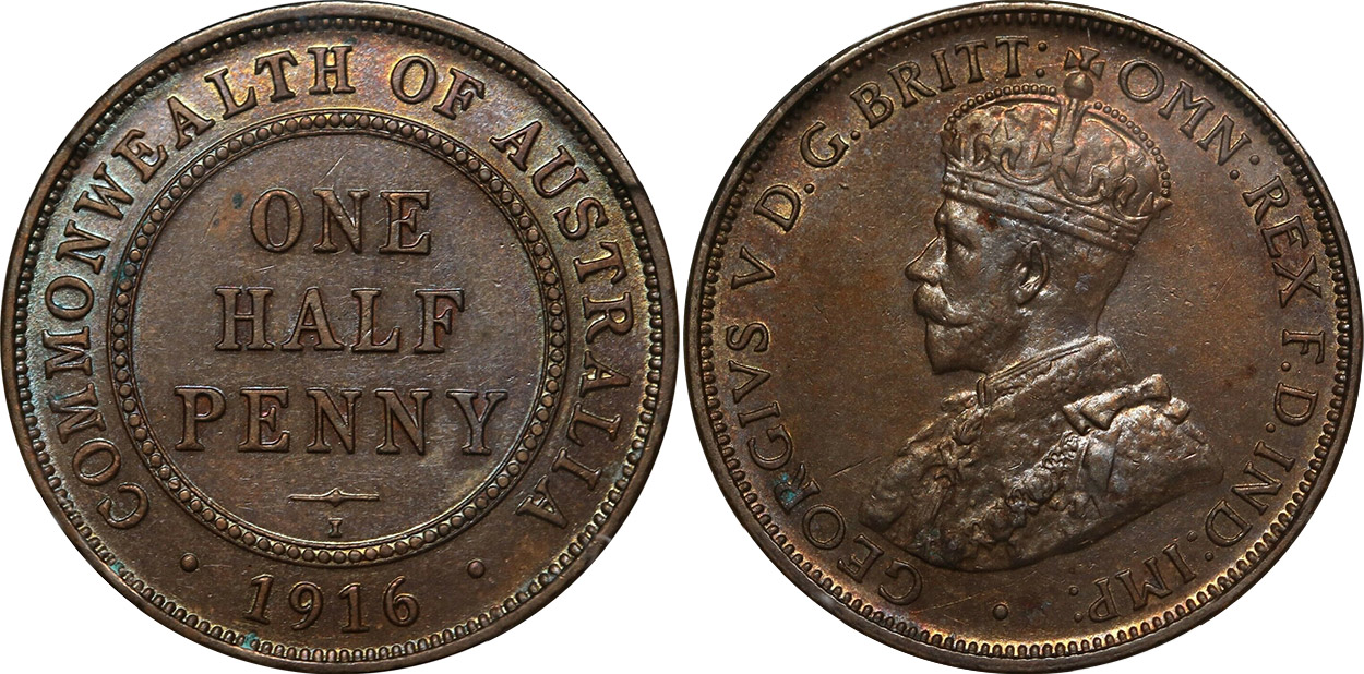 Half Penny 1916 - Australian coin