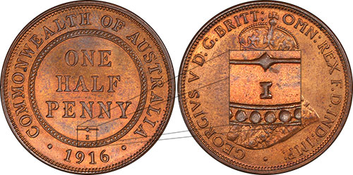 Half Penny 1916 I Australia