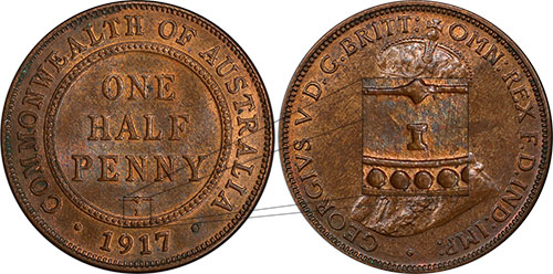 Half Penny 1917 I Australia