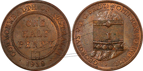 Half Penny 1918 I Australia