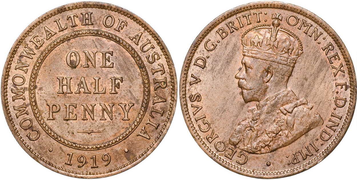 Half Penny 1919 - Australian coin