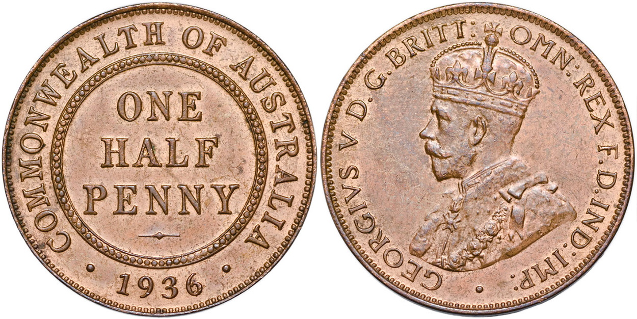 Half Penny 1936 - Australian coin