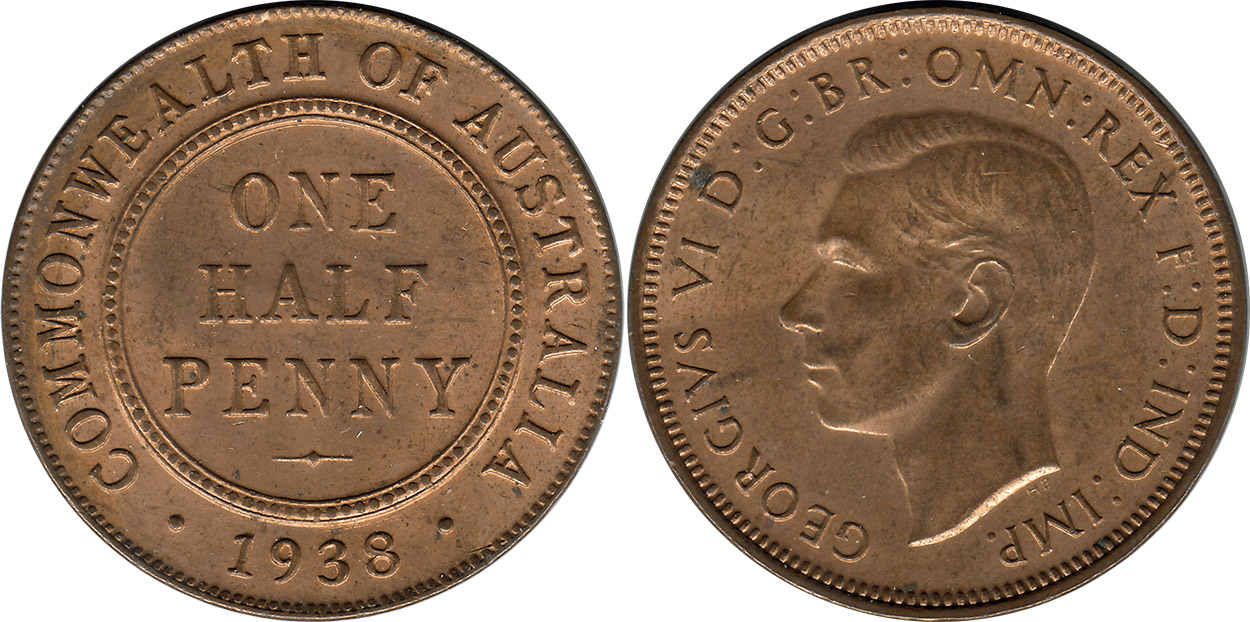 Half Penny 1938 - Australian coin