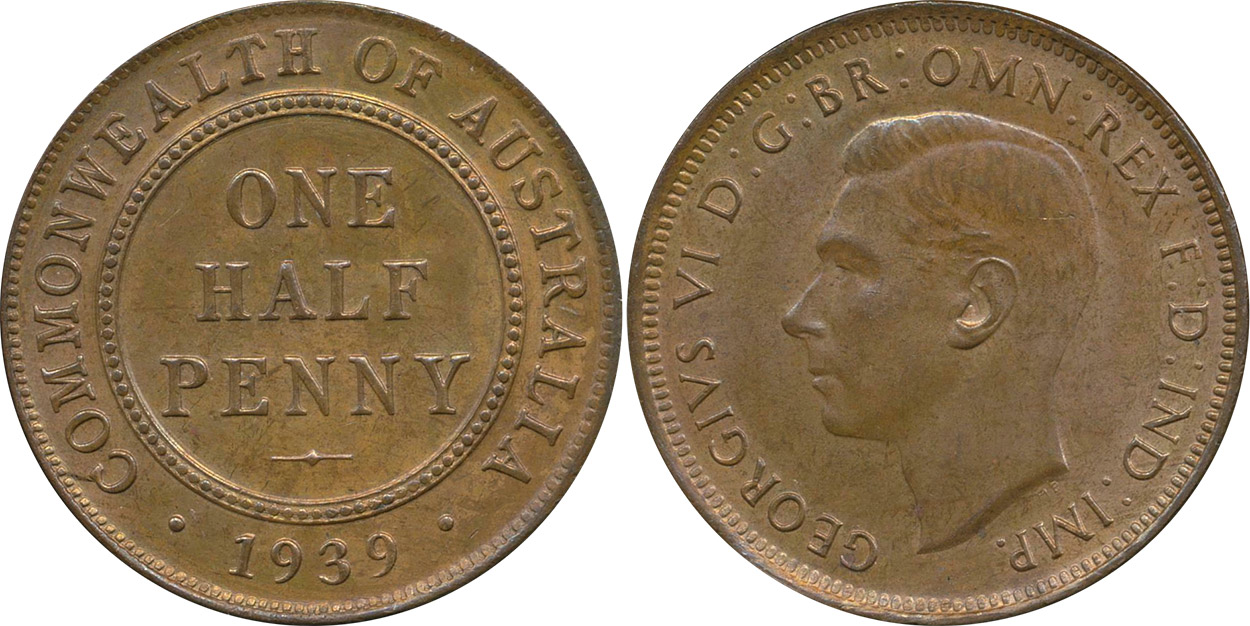 Half Penny 1939 - Australian coin