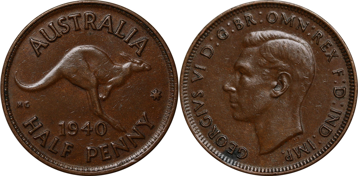 Half Penny 1940 - Australian coin