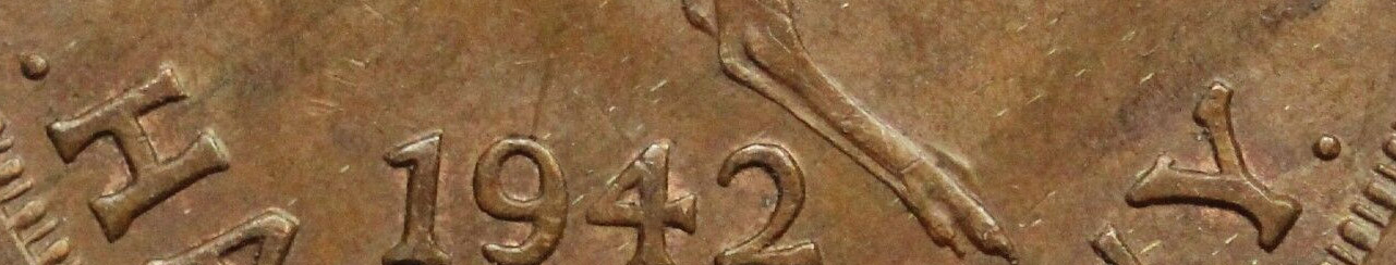 Half Penny 1942 Half penny dots - Bombay Mint Pre-decimal coin