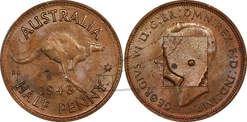 Half Penny 1946 Y Perth Australia