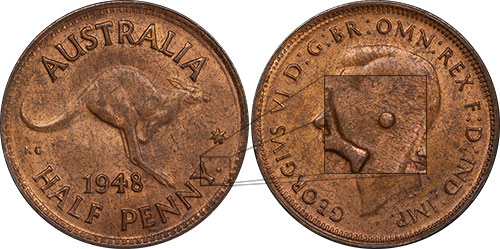 Half Penny 1948 Y Perth Australia