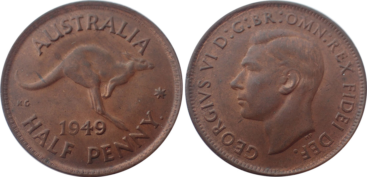 Half Penny 1949 - Australian coin