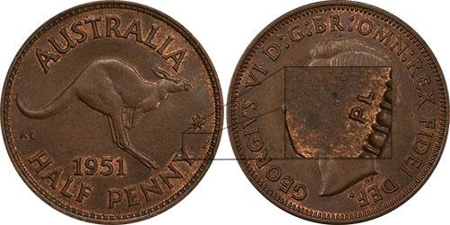 Half Penny 1951 PL Perth Australia