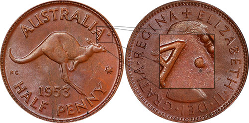 Half Penny 1953 A Australia