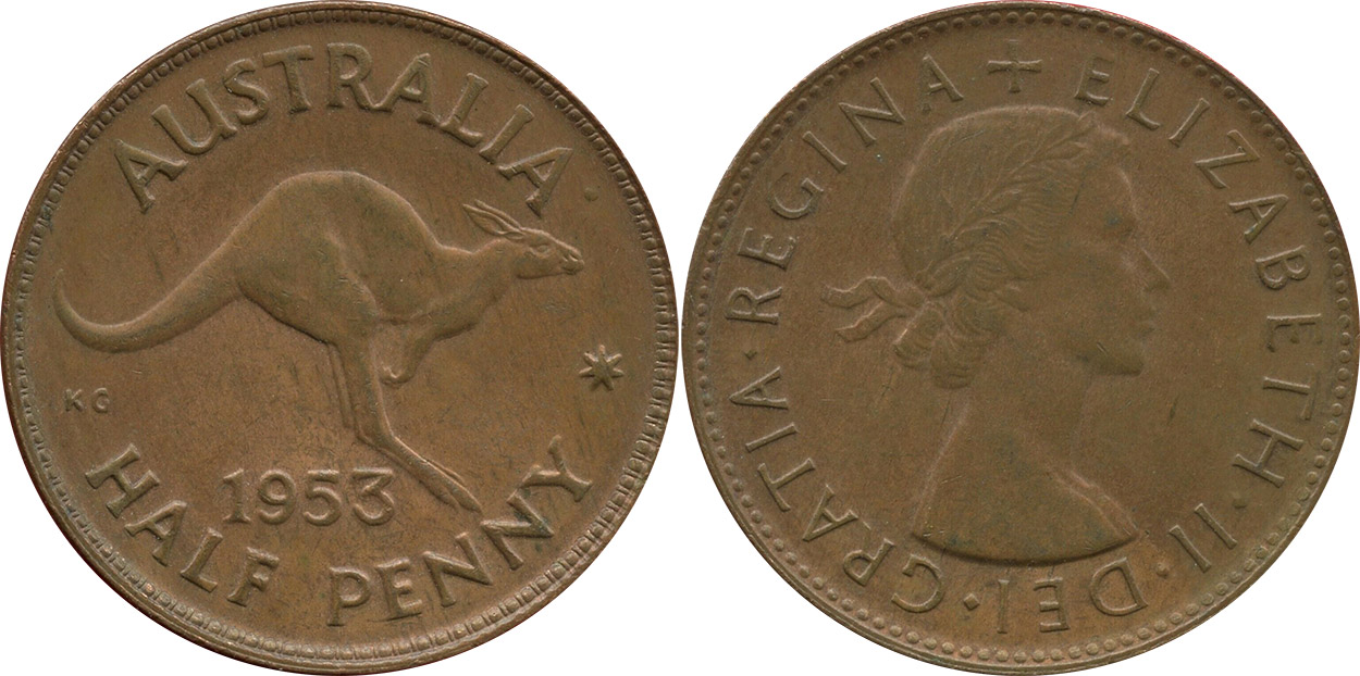 Half Penny 1954 - Australian coin
