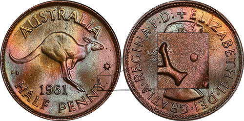 Half Penny 1961 Y Perth Australia