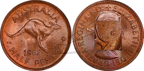 Half Penny 1962 Y Perth Australia