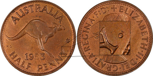 Half Penny 1963 Y Perth Australia