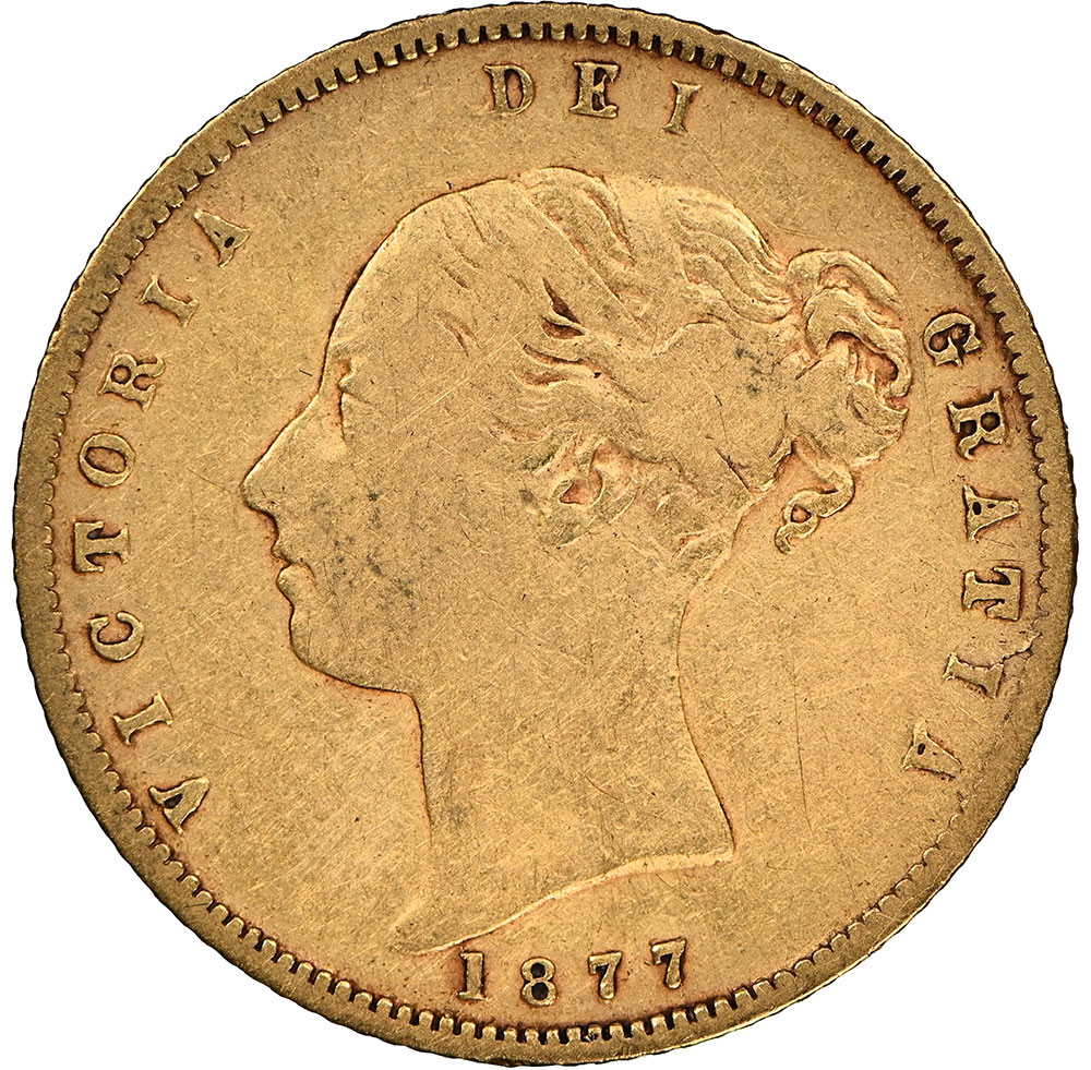 VF-20 - Half Sovereign - 1871 to 1887 - Young head - Victoria