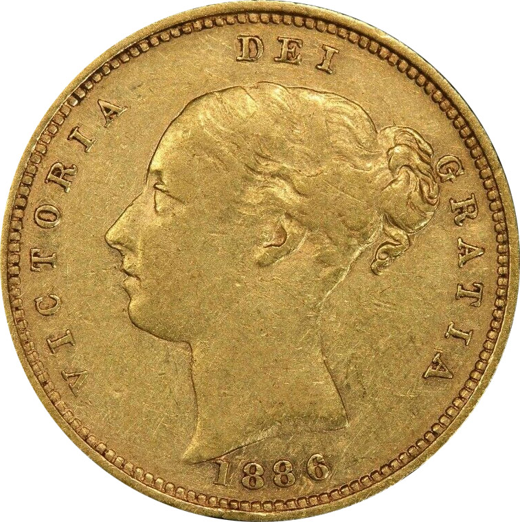 EF-40 - Half Sovereign - 1871 to 1887 - Young head - Victoria