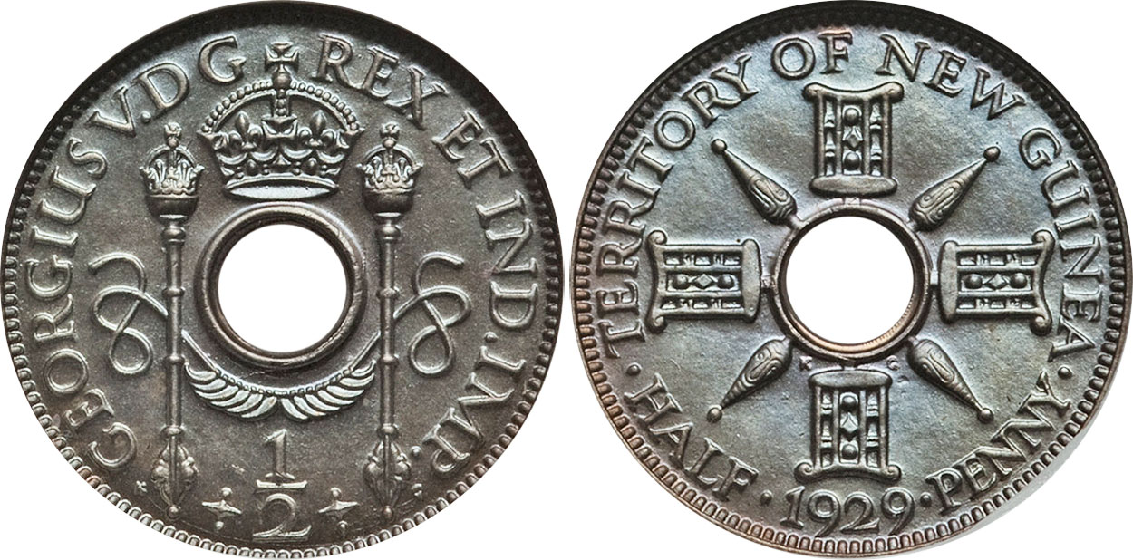 Half Penny 1929 - New Guinea coin