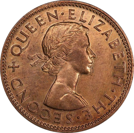 MS-60 - Half Penny - 1953 to 1965 - Elizabeth II - New Zealand