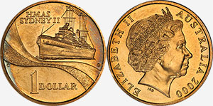 1 dollar 2000 HMAS Sydney II Canberra C Australia