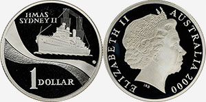 1 dollar 2000 HMAS Sydney II Proof Silver Australia