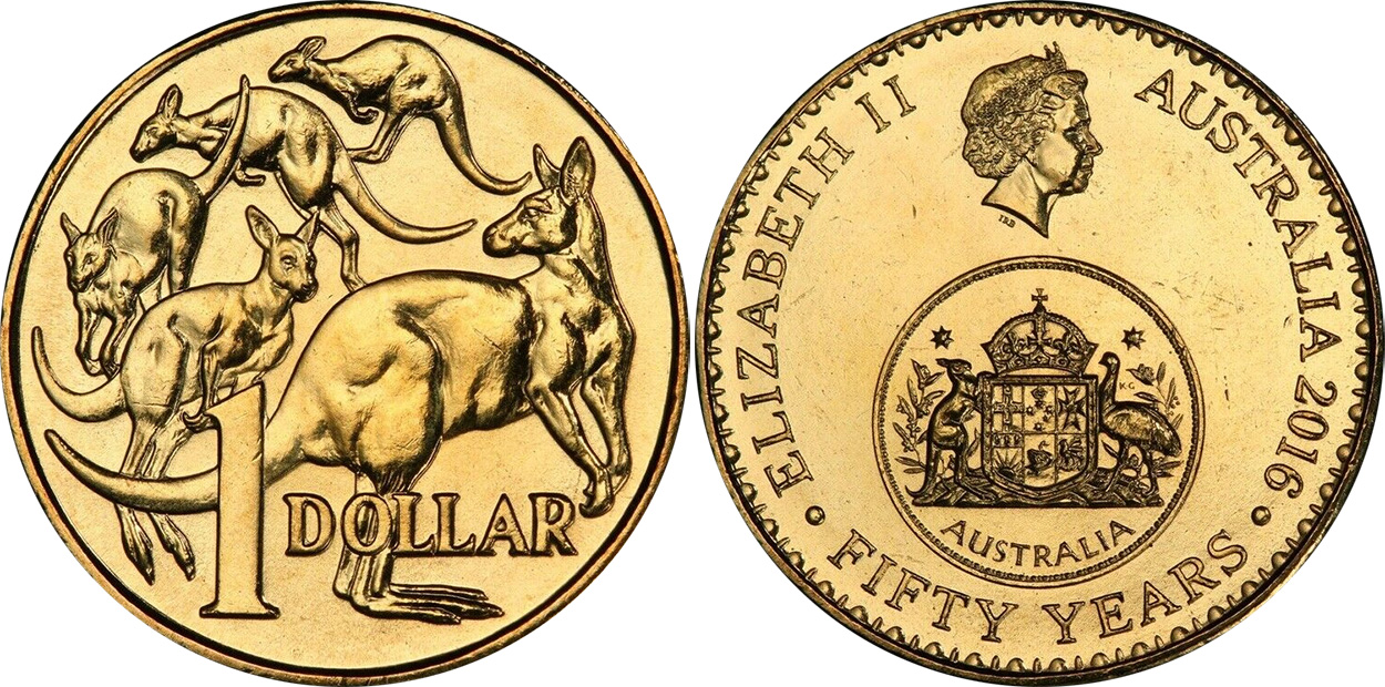 One dollar 2016 - Decimal Currency FIfty Years - Australia