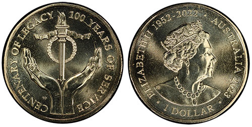 One dollar 2023 Centenary of Legacy Australian coin
