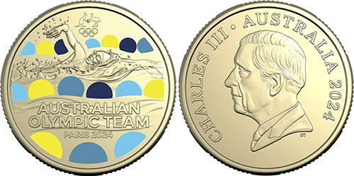 One dollar 2024 Australian Olympic Team - Australian coin