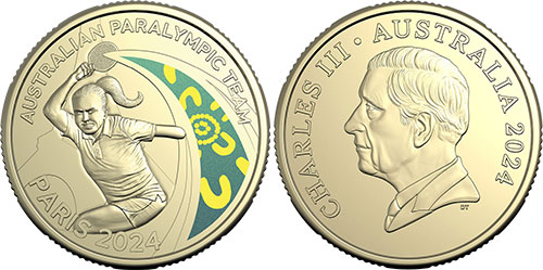 One dollar 2024 Australian Paralympic Team - Australian coin