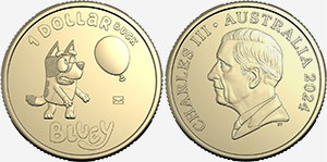 1 dollar 2024 Bluey