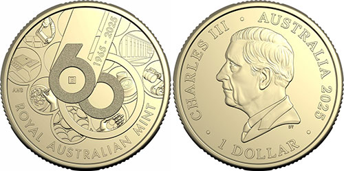 1 dollar 2025 60th Anniversary Australia Coin