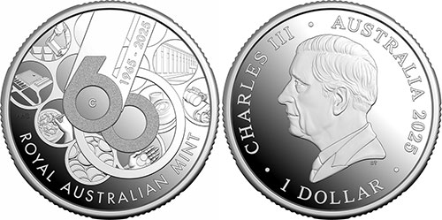 1 dollar 2025 60th Anniversary Silver Australia Coin