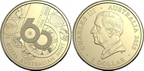 1 dollar 2025 60th Anniversary Australia Coin