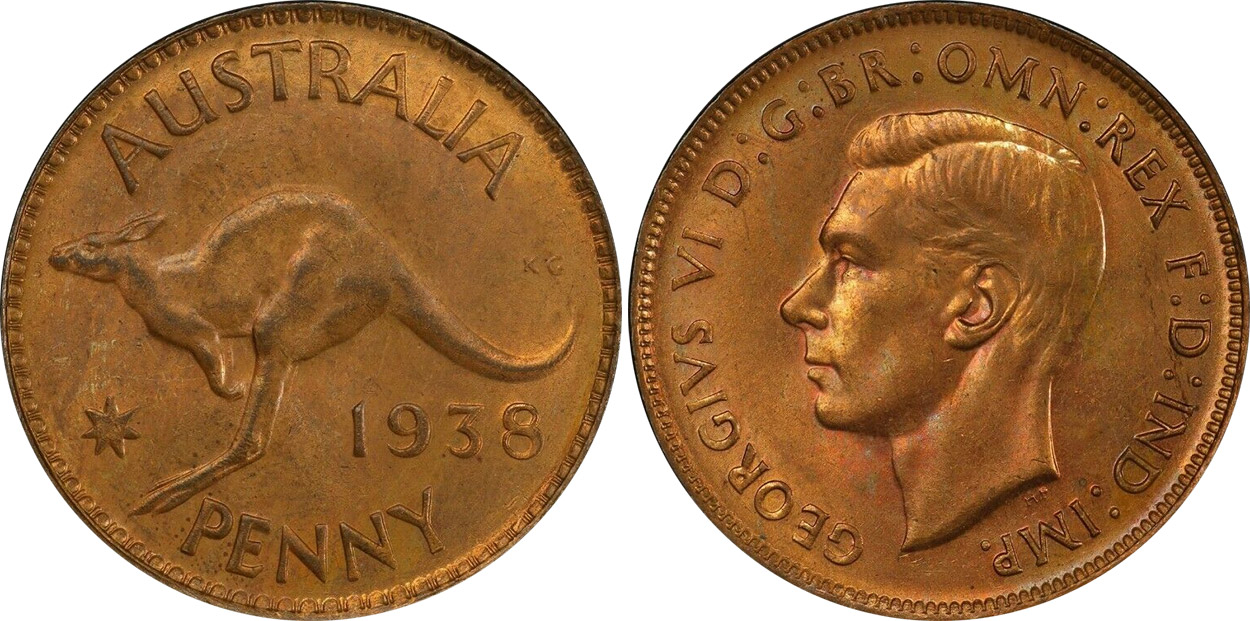 Penny 1938 - Australian coin