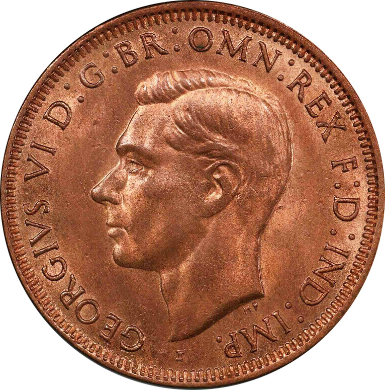 MS-60 - Penny - 1938 to 1952 - George VI