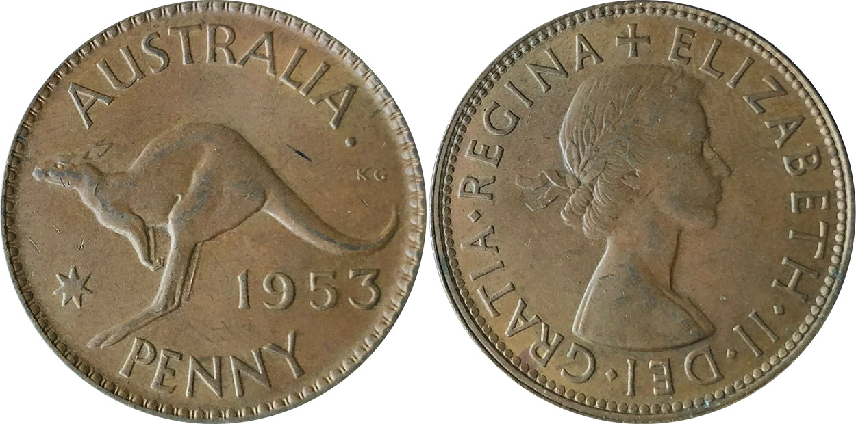 Penny 1953 - Australian coin