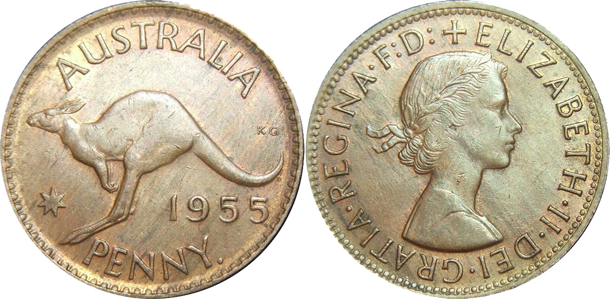 Penny 1955 - Australian coin