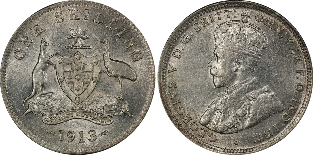 Shilling 1913 - Australian coin