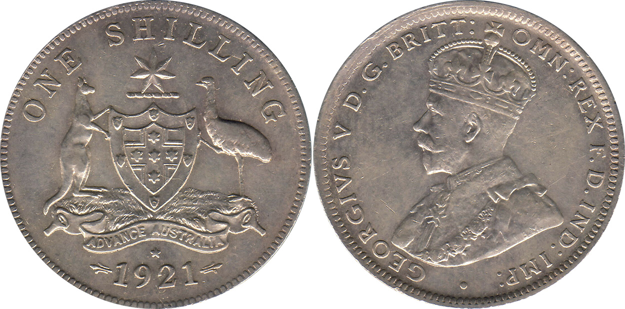 Shilling 1921 - Australian coin