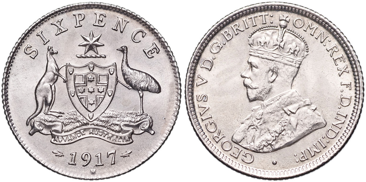 Sixpence 1918 - Australian coin
