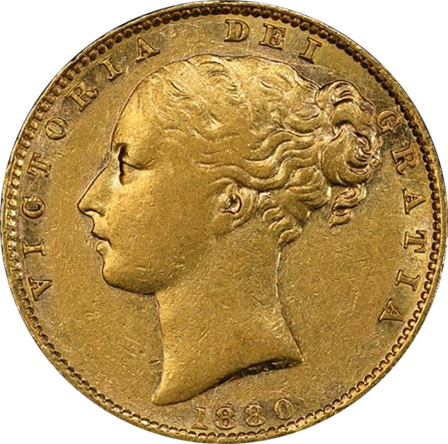AU-50 - Sovereign - 1871 to 1887 - Young head