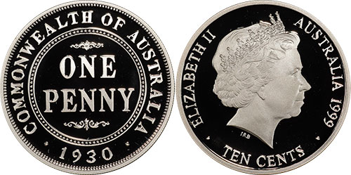 10 cents 1999 1930 1d Australia