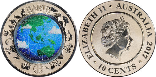 10 cents 2017 Planetary Coins Earth