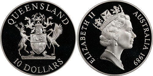10 dollars 1989 Queensland - Australian coin