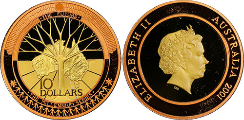 10 dollars 2001 The Future - Australian coin