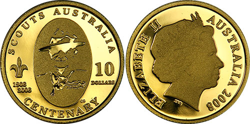 10 dollars 2008 Scouting - Australian coin