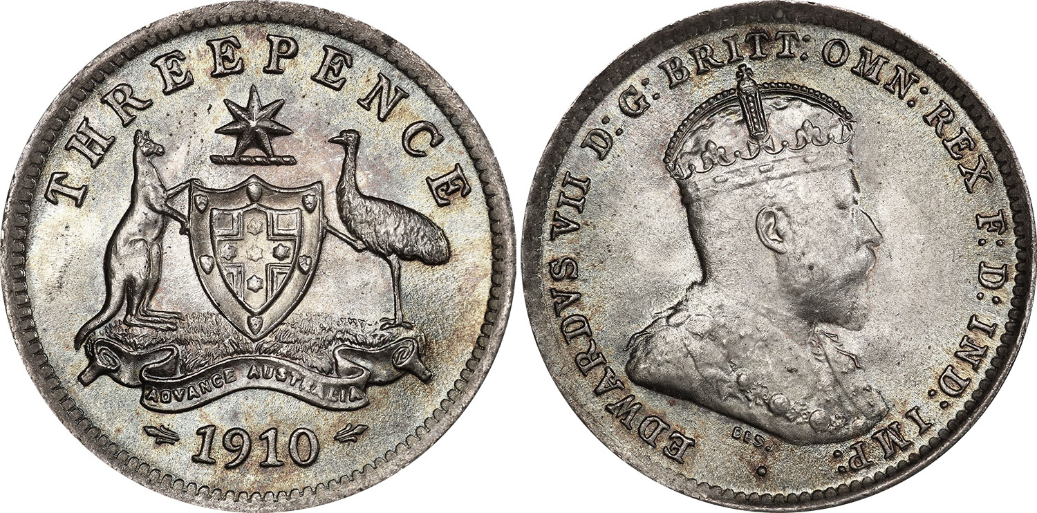 Threepence 1910 - Australian coin