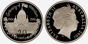 20 cents 2001 Victoria