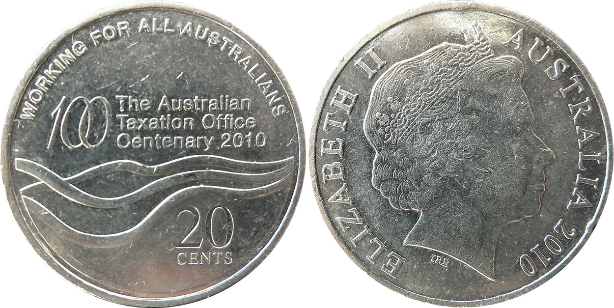 Twenty cent 2010 - Taxation Office - 20 cents - Decimal coin
