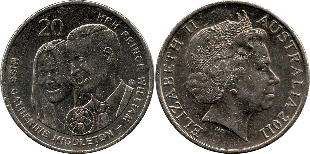 Twenty cent 2011 - Royal Wedding - 20 cents - Decimal coin